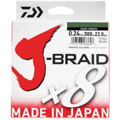 Tresse Daiwa J-Braid X8 Dark Green 300m
