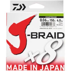 Tresse Daiwa J-Braid X8 Chartreuse 150m