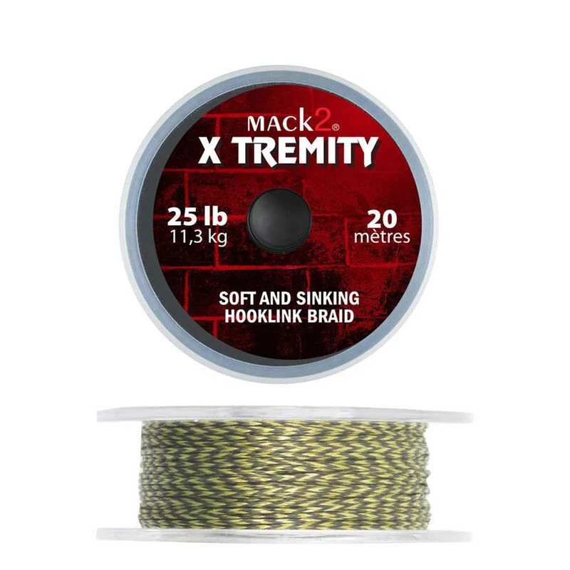Tresse à Bas De Ligne Carpe Mack2 X-tremity Soft And Sinking Hooklink Braid 20m 3 Tresse à Bas De Ligne Carpe Mack2 X-tremity Soft And Sinking Hooklink Braid 20m