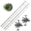 Pack 2 Carp Addict Evo 12' 3.5lbs + 2 Carp Addict 6000 FR + Nylon -Matériel De Pêche P20435 a