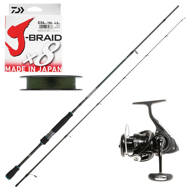 Canne Spinning Daiwa Powermesh 1m91, 5-14g + Lexa Nero 2500 +Tresse 8 Brins 3 Canne Spinning Daiwa Powermesh 1m91, 5-14g + Lexa Nero 2500 +Tresse 8 Brins