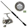 Canne Spinning Major Craft 2.10m, 1.5-7g + Moulinet Daiwa 1000 + Tresse Evok -Matériel De Pêche P50173